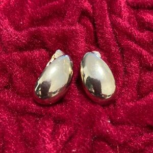 Gold Teardrop Clip-On Earrings